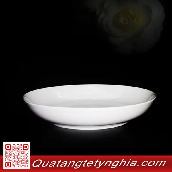 Dĩa tròn sâu 23cm Came Trắng