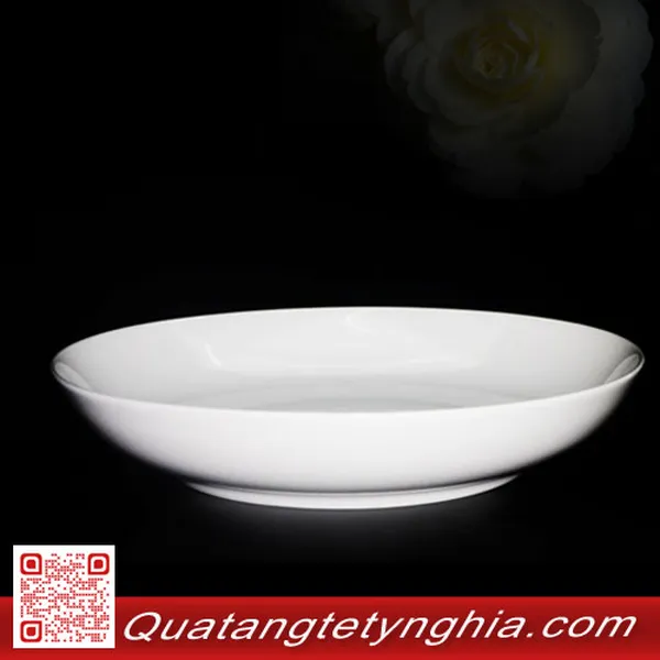 Dĩa tròn sâu 25cm Came Trắng