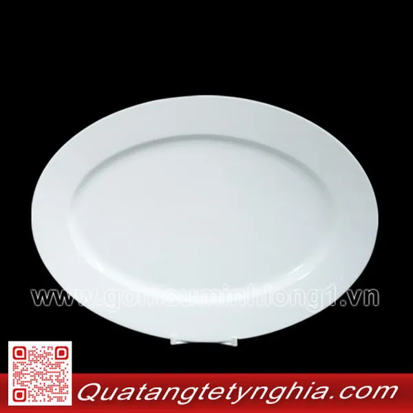 Dĩa xoài 28cm Trắng