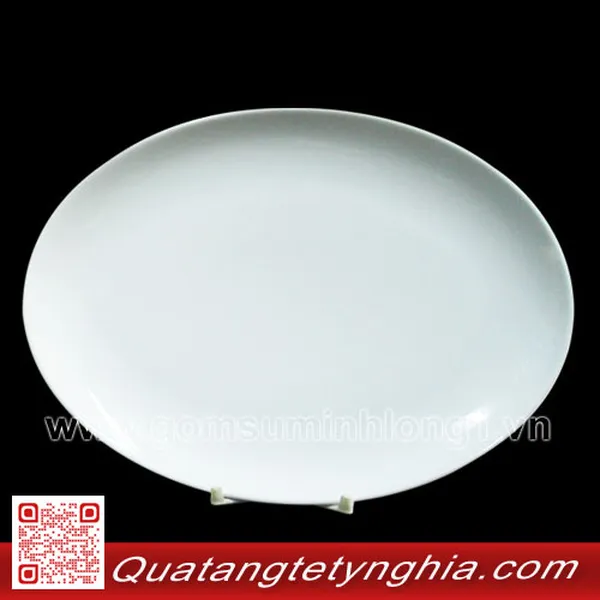 Dĩa xoài ảo 32cm Came Trắng