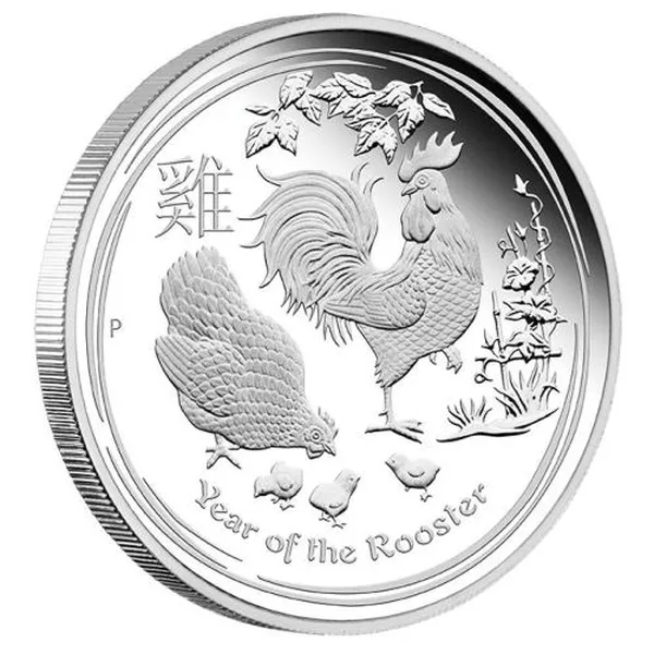 Đồng xu bạc hình con gà