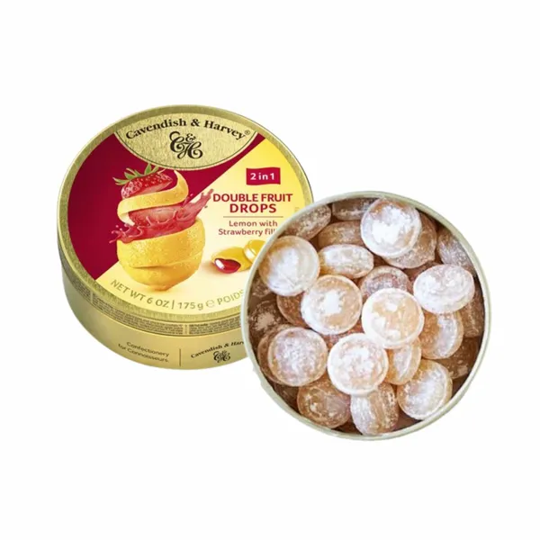 Kẹo C&H 175g DUO Lemon fill Strawberry