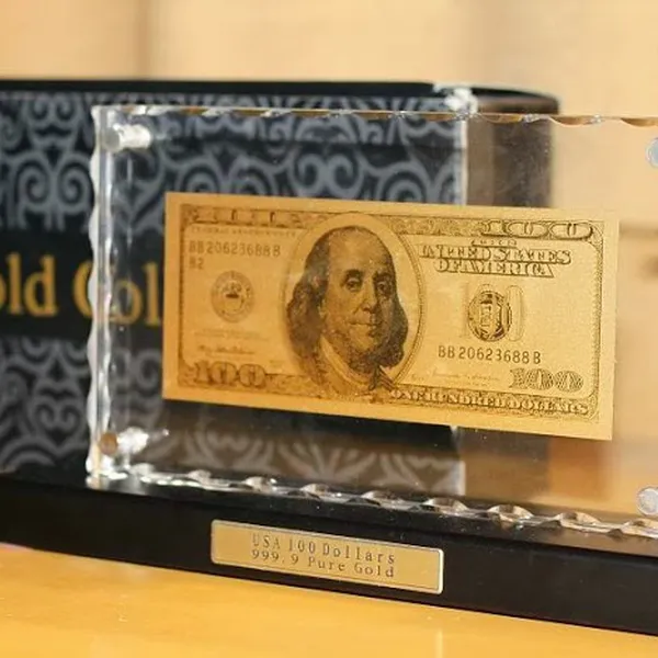 Quà tặng 100 USD bằng vàng 24K Made in USA