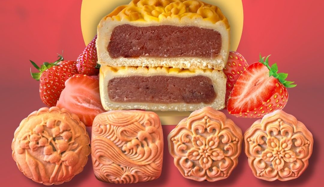 Bánh Trung thu nhân phô mai dâu