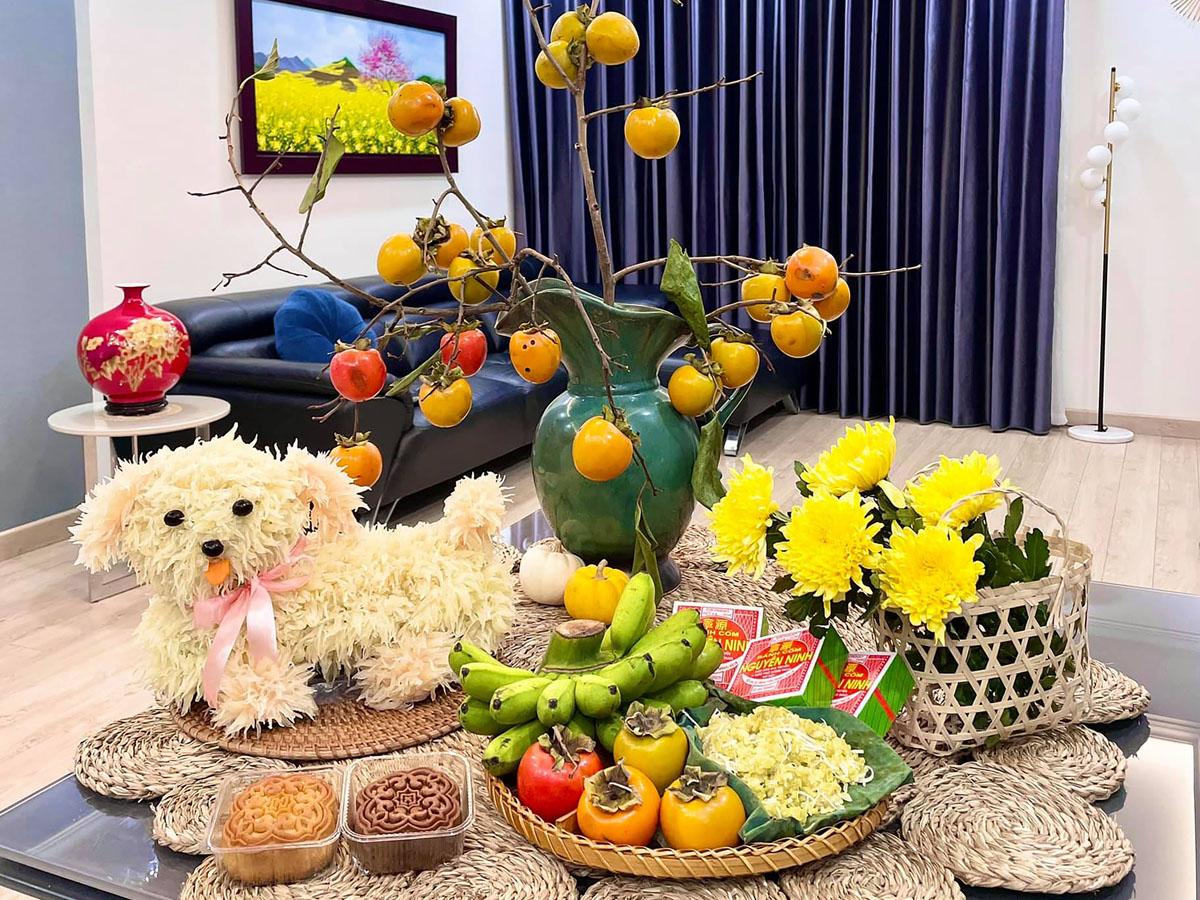 Mâm cỗ Trung thu hiện đại có phần hiện đại và ít thủ công hơn