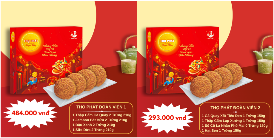 Các Combo bánh trung thu Thọ Phát 2025