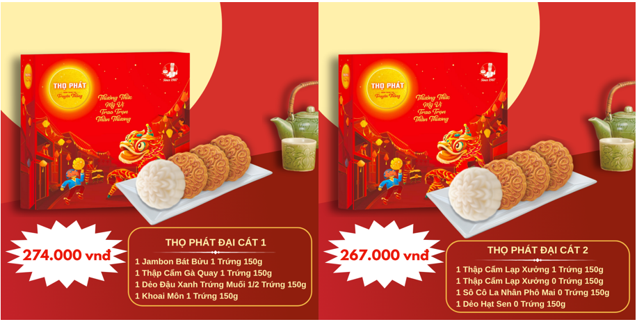 Các Combo bánh trung thu Thọ Phát 2025