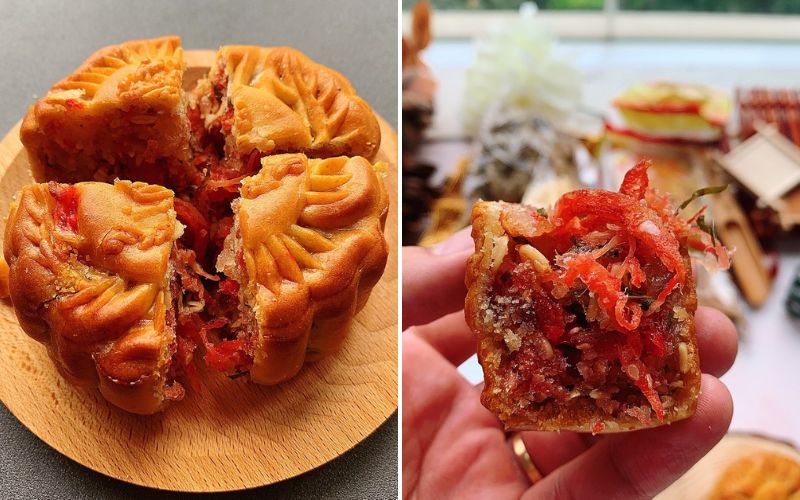 Jambon là loại nhân phổ biến trong dòng bánh Trung thu mặn