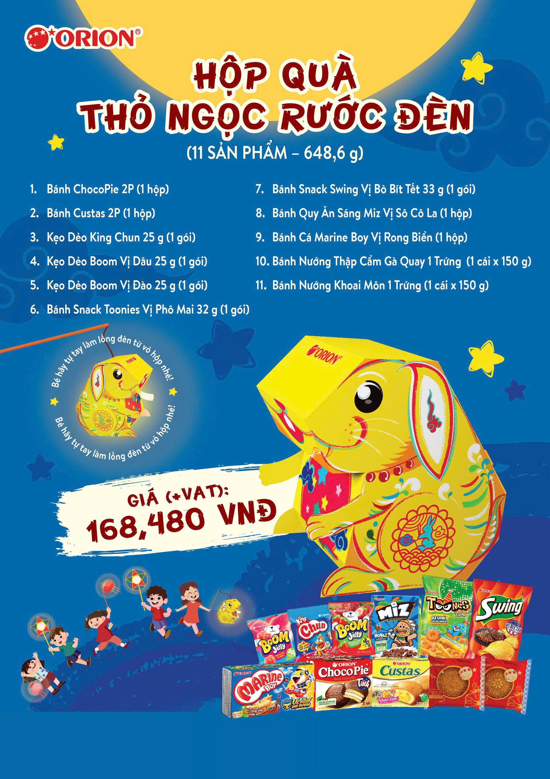 Bánh trung thu Orion không chỉ có mẫu mã bắt mắt, hương vị thơm ngon mà còn giàu dinh dưỡng, tốt cho sức khỏe