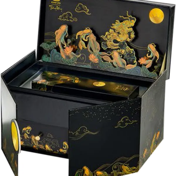Trăng vàng Long Ngư Vọng Nguyệt Black and Gold 2 bánh