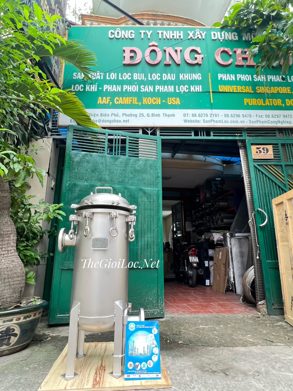 nguyên kiện Bình lọc công nghiệp 2 túi singapore nhập khẩu