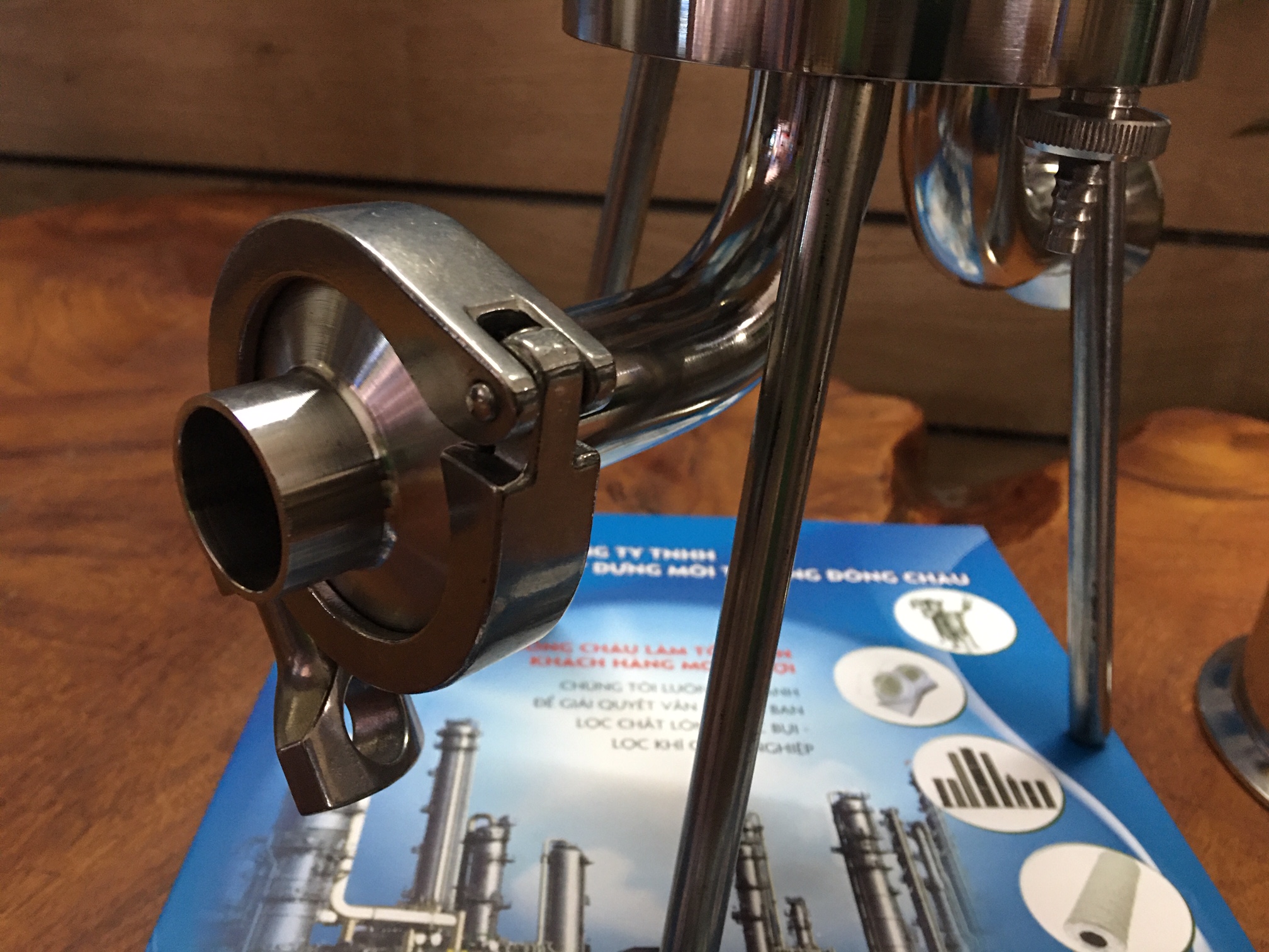 đầu vào Bộ lọc khí inox 304 10 inch kết nối clamp