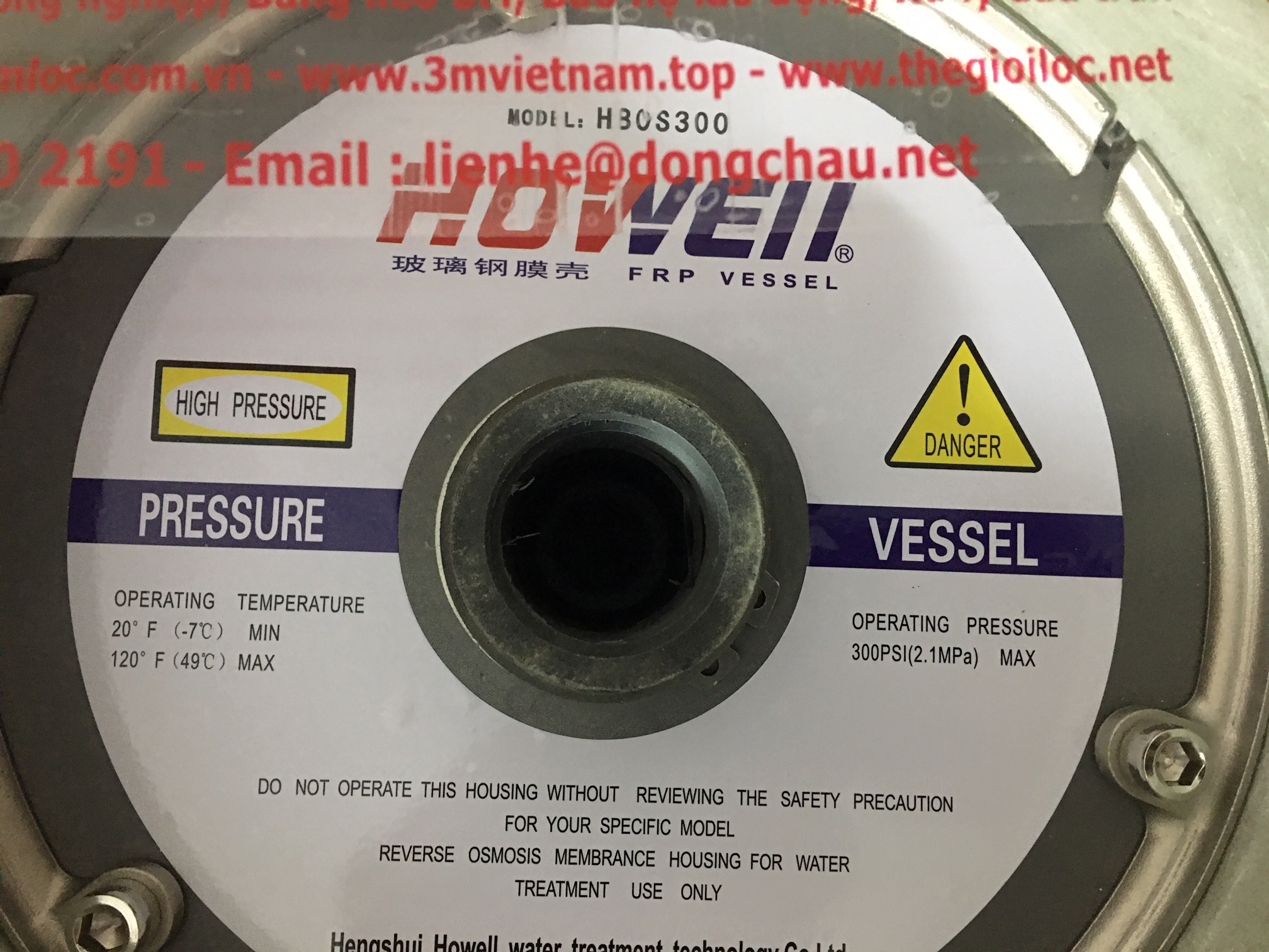 Vỏ composite chứa màng lọc RO 8040