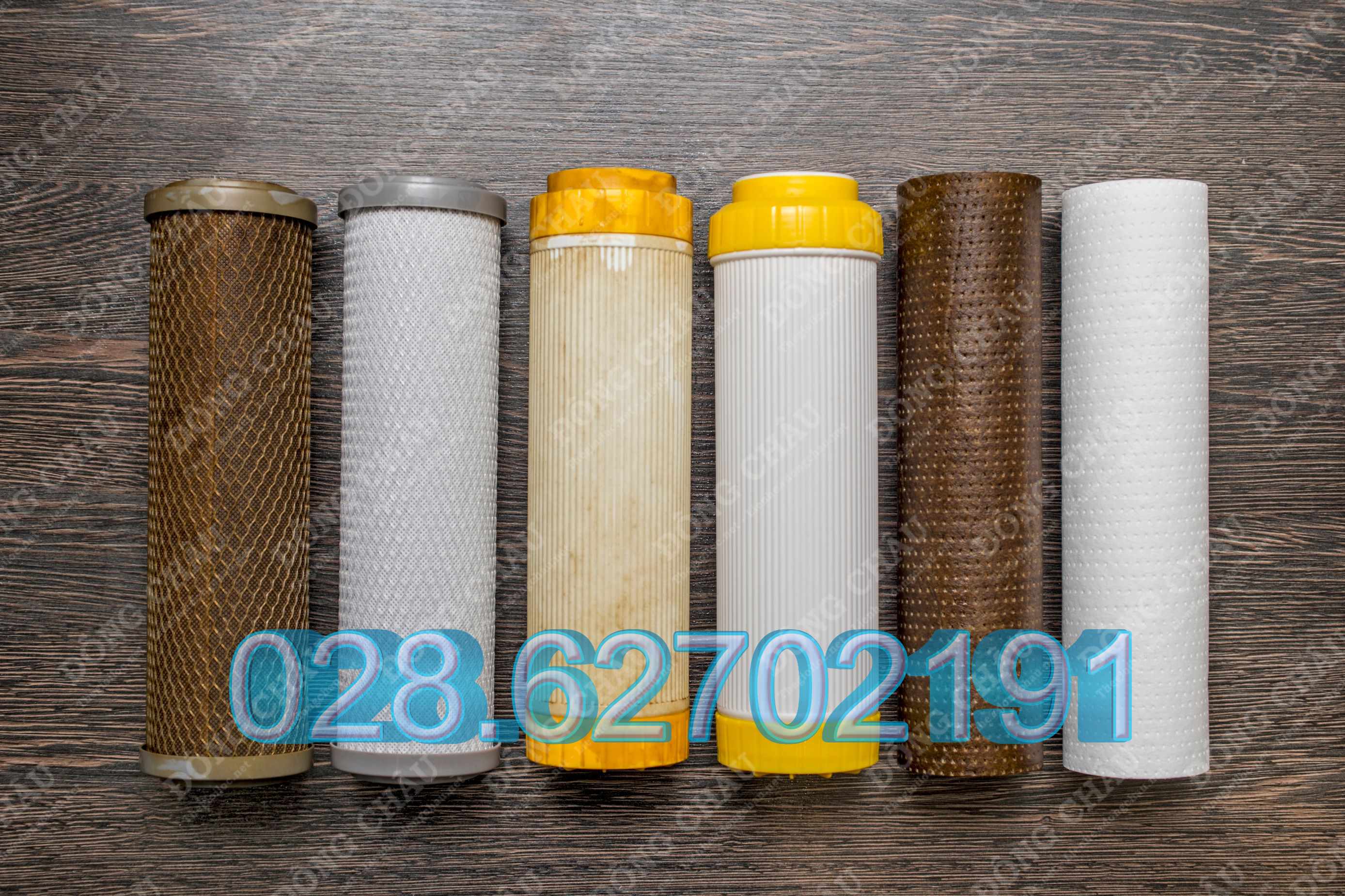 lõi lọc nước các loại mới và cũ trên các thiết bị lọc chuyên dụng