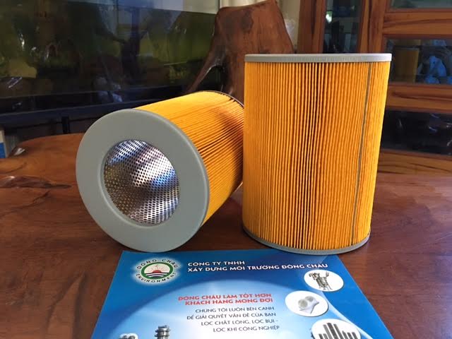 Lõi lọc dầu thủy lực Lõi lọc cặn dầu giấy vàng dùng trong máy móc công nghiệp