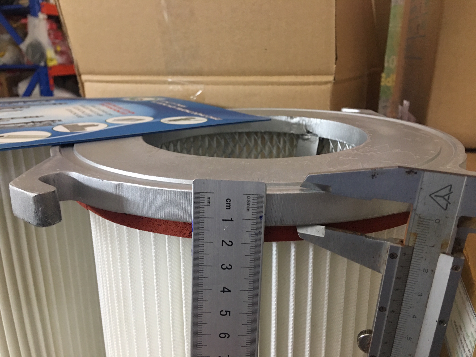 Phin lõi lọc khí giấy PE 4 tai ngàm