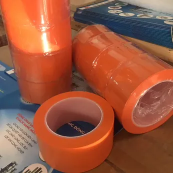 Băng Keo 1 Mặt Dán Sàn Dán Nền Màu Cam
