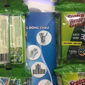 3M Scotch-Brite™ Cước Rửa Chén Siêu Sạch Có Mút, Hình Sóng 