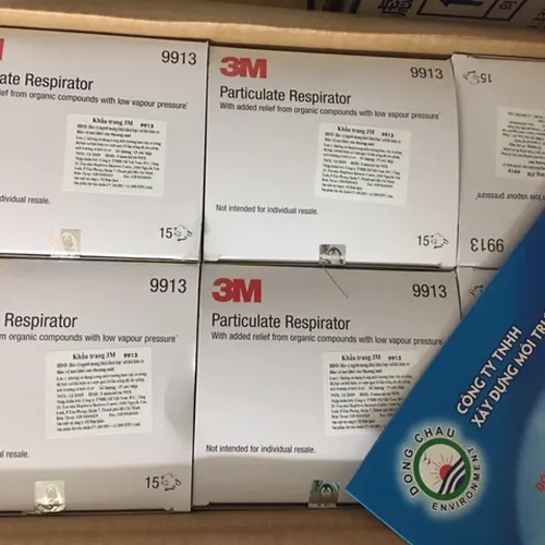 Khẩu Trang Than Hoạt Tính Phòng Độc Ngăn Vi Khuẩn Virus 3M 9913