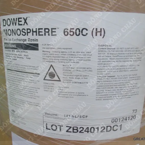 Dowex Monosphere 650C H: Giải Pháp Hoàn Hảo Cho Khử Khoáng Và Làm Sạch Ngưng Tụ 