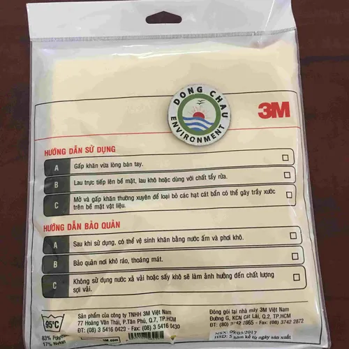 Khăn lau xe ô tô 3M cao cấp màu vàng
