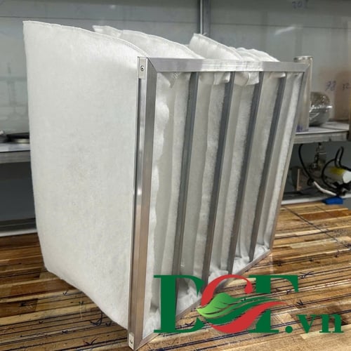Khung lọc túi medium dùng bông lọc bụi cho AHU