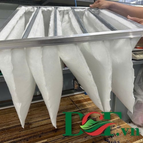 Khung lọc túi medium dùng bông lọc bụi cho AHU