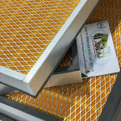 Khung lọc giấy Cellulose vàng lọc bụi mịn HVAC
