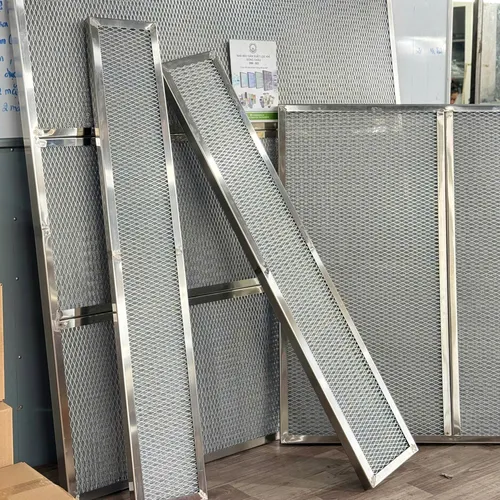 Khung lọc lưới nhôm hai mặt lưới mắt cáo