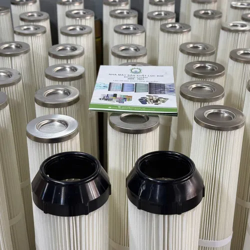 Lõi Lọc Bụi PE Cartridge OD153 – Nắp Nhựa – Lỗ 92 – Size 600mm và 1000mm