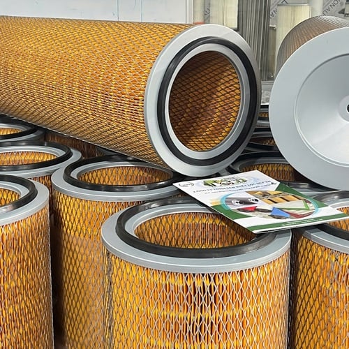 Lõi lọc gió cellulose vàng DCF.vn cho hệ thống lọc bụi