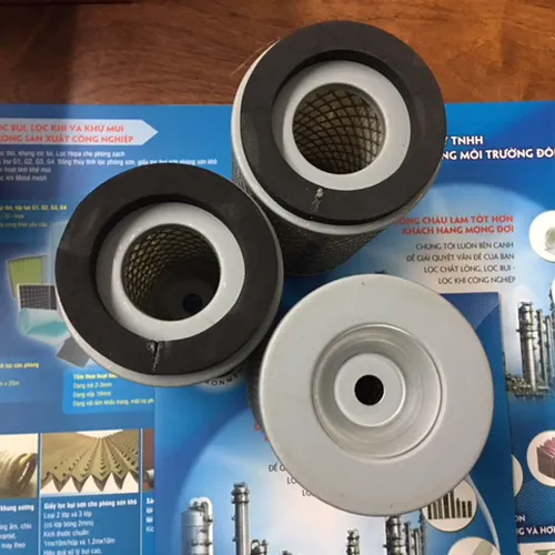 Lõi lọc bụi khí 2 mặt lưới 1 đầu kín đục lỗ