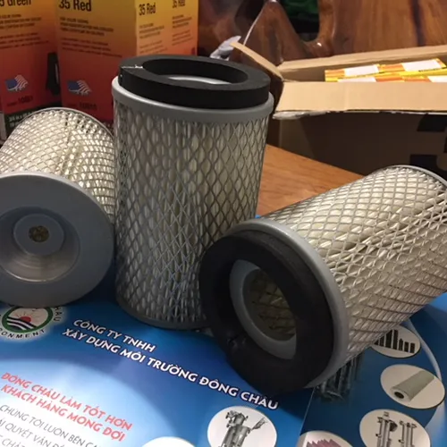 Lõi lọc bụi khí 2 mặt lưới 1 đầu kín đục lỗ