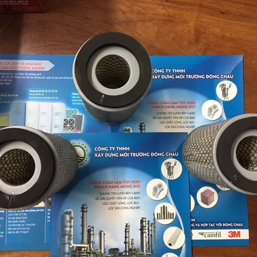 Lõi lọc bụi khí 2 mặt lưới 1 đầu kín đục lỗ