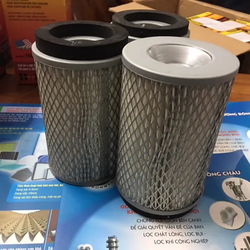 Lõi lọc bụi khí 2 mặt lưới 1 đầu kín đục lỗ