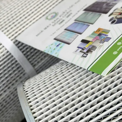 Phin lọc bụi PE 3 ngàm – Nắp sắt – Các lớp nhôm lượn sóng DCF