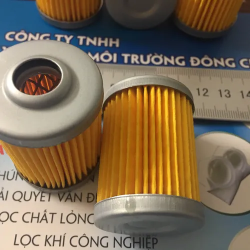 Phin lõi lọc gió 2 mặt lưới cellulose màu vàng