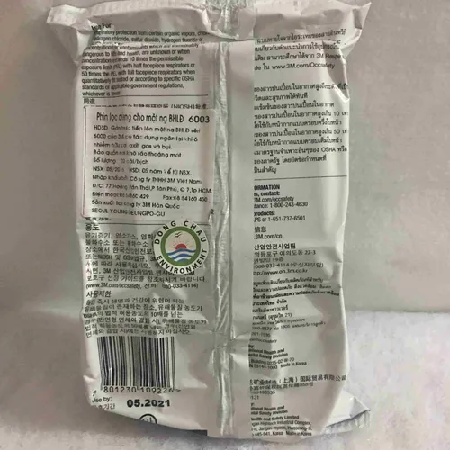 Phin Lọc Hơi Hữu Cơ/Khí Axit 3M™ 6003 