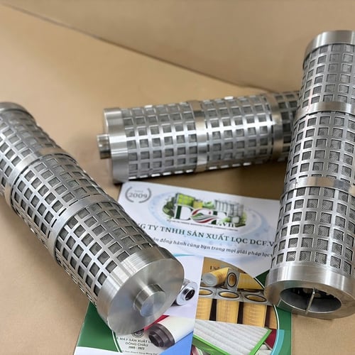 Phin lọc lưới inox OD88 x H300 có thanh gài | DCF.vn