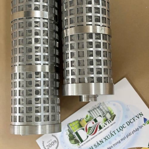 Phin lọc lưới inox OD88 x H300 có thanh gài | DCF.vn