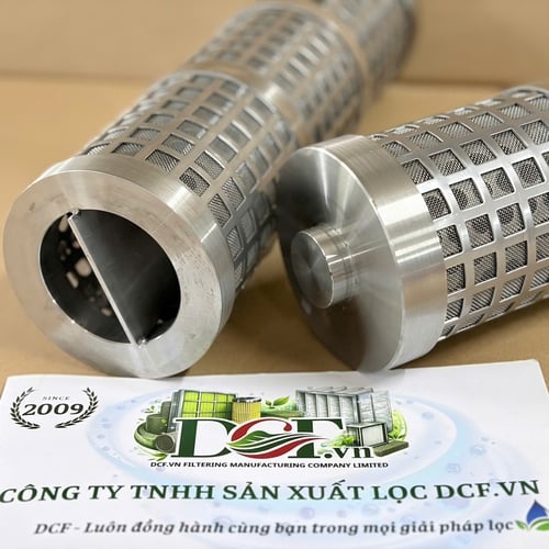 Phin lọc lưới inox OD88 x H300 có thanh gài | DCF.vn