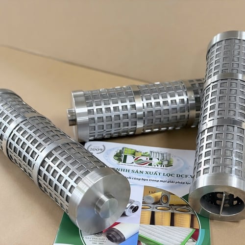 Phin lọc lưới inox OD88 x H300 có thanh gài | DCF.vn