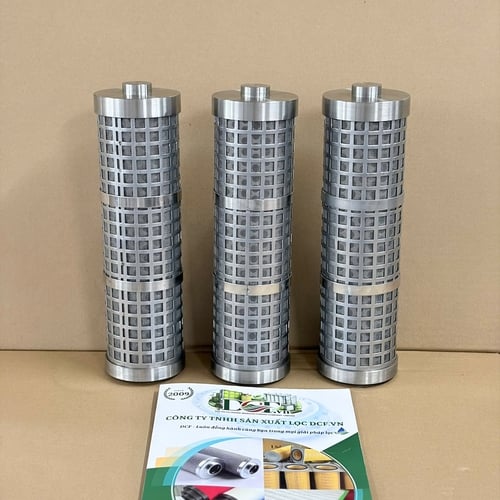 Phin lọc lưới inox OD88 x H300 có thanh gài | DCF.vn