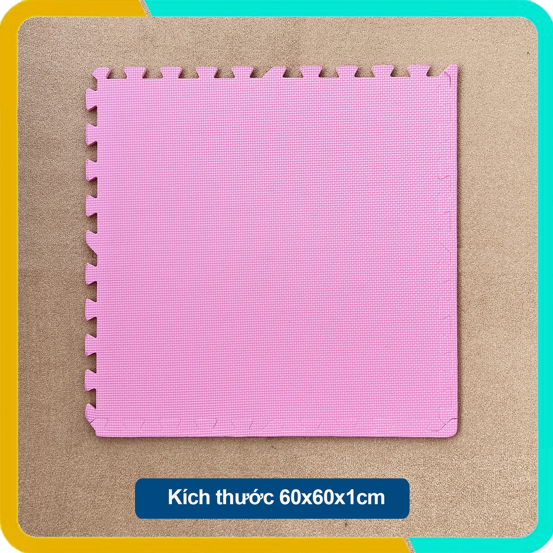 Thảm xốp lót sàn màu hồng