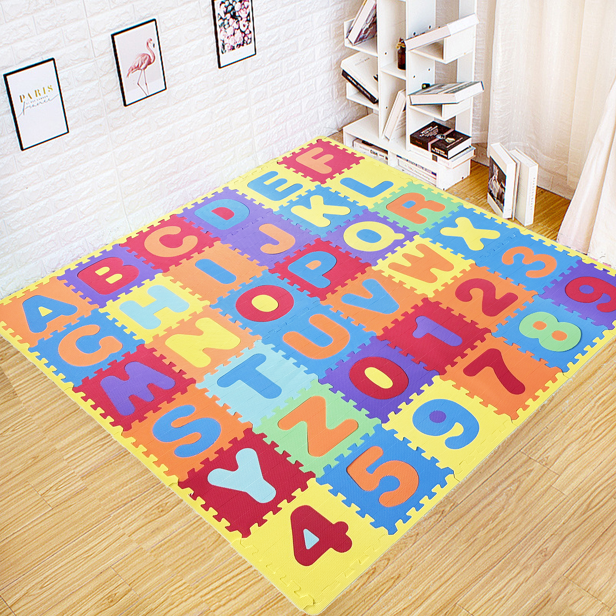 Thảm xốp chữ cái cho bé bộ 36 tấm mix nhiều màu