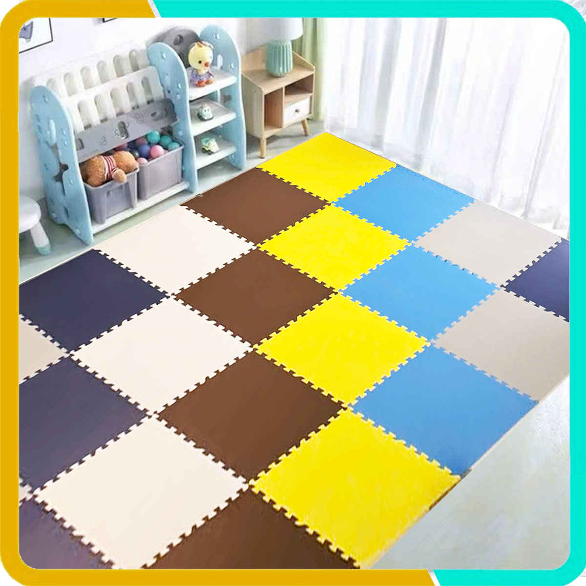 Tấm thảm EVA vân chữ thập , kích thước 60x60x2cm nhiều màu lựa chọn