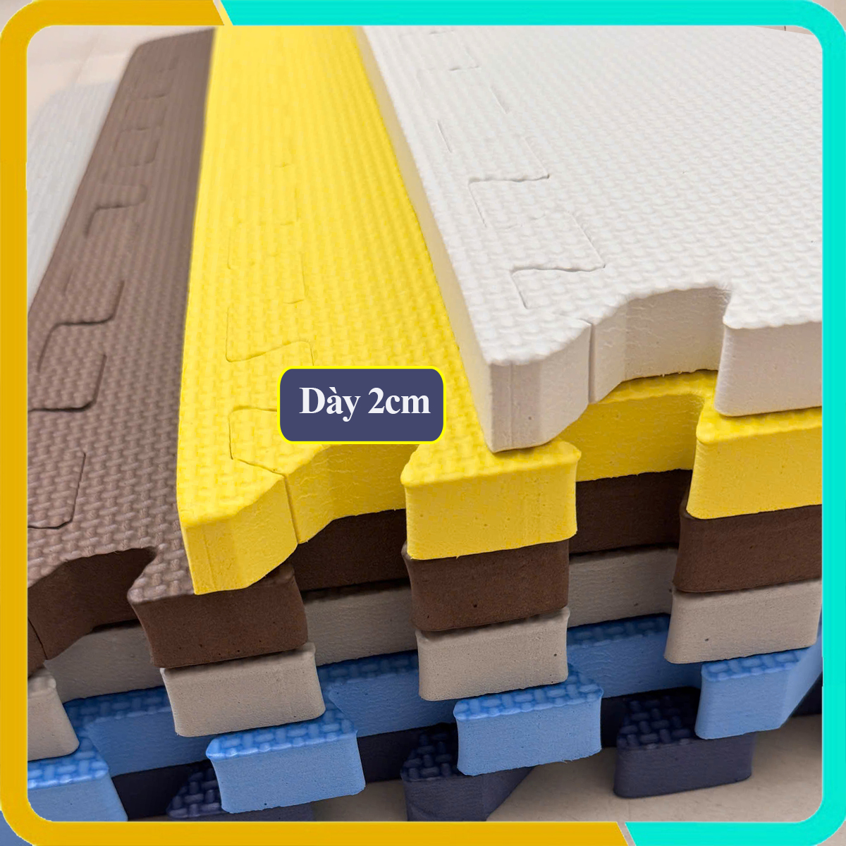 Tấm thảm EVA vân chữ thập , kích thước 60x60 dày 2cm đảm bảo an toàn