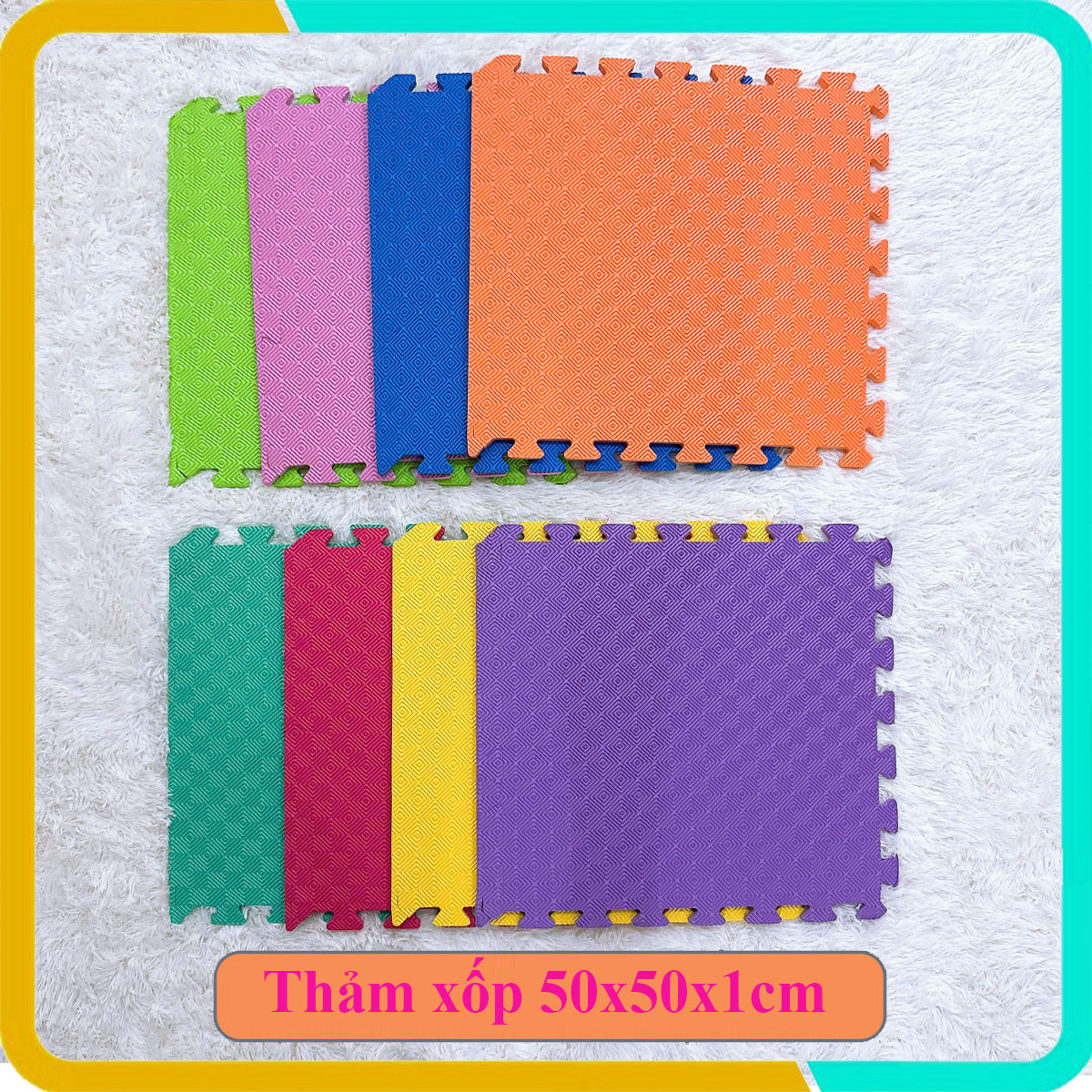 Tấm xốp lót sàn 50x50x1cm nhiều màu lựa chọn