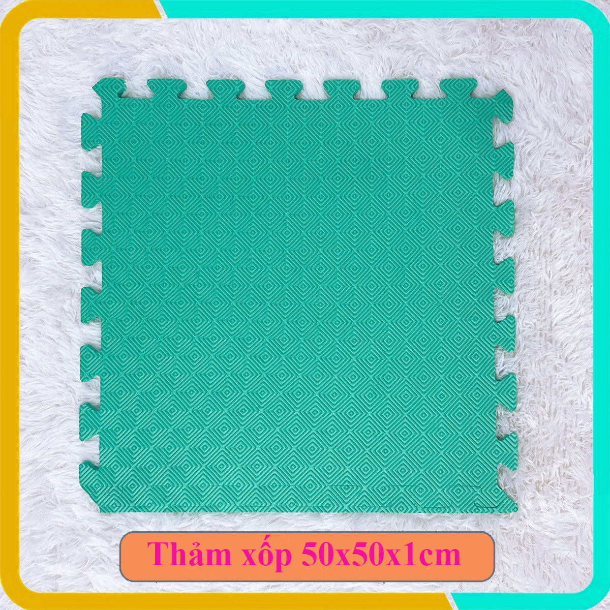 Tấm xốp lót sàn 50x50x1cm màu xanh ngọc