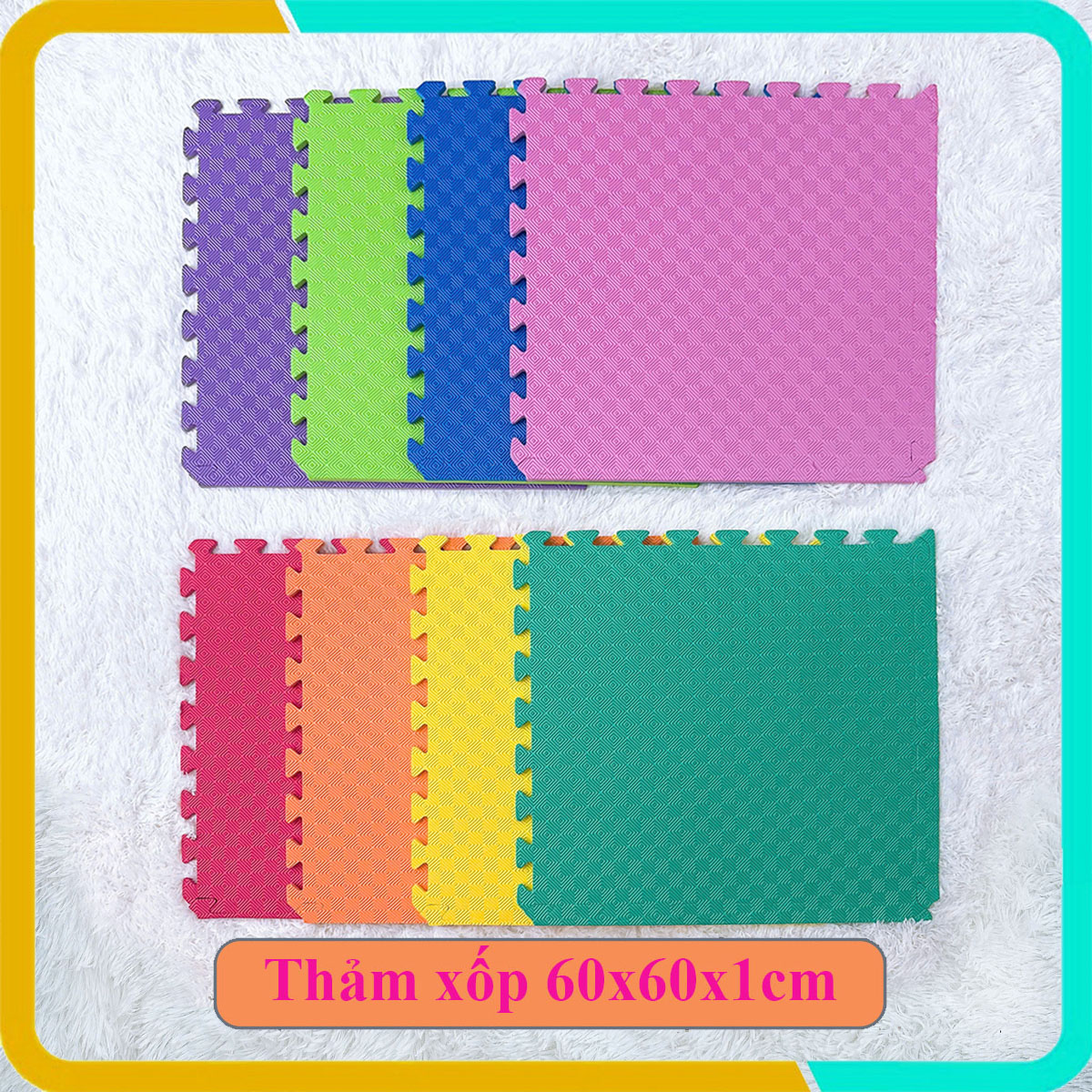 Tấm xốp lót sàn 60x60x1cm nhiều màu sắc cho bạn lựa chọn